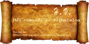 Háromszéki Vilhelmina névjegykártya